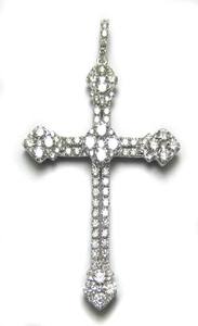 Custom Jewelry Lucky Female Cz Zircon Diamond Fashion 925 <b>Sterling</b> <b>Silver</b> <b>Pendant</b> <b>Cross</b> Necklace - Product Image 2
