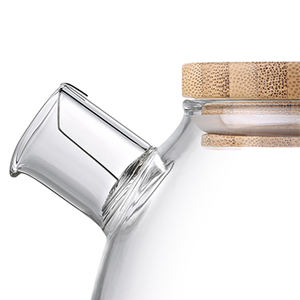 Cafetière à <span class=keywords><strong>double</strong></span> <span class=keywords><strong>paroi</strong></span> en verre de style moderne, infuseur japonais, bouilloire, théière en verre transparente avec couvercle en bambou - Product Image 4