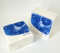 Serviettes en papier jetables de qualité alimentaire, 1 pli, en pure pâte de bois vierge, emballage en sachet, 30*30cm et 33*33cm pour table de déjeuner