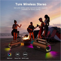 Ortizan M12 pour Enceinte 50W Basses Puissantes Stéréo Sans Fil Véritable Spectacle Lumineux RGB Métal Étanche Anti-Poussière Fournisseur B2B en Gros