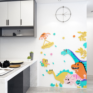 Autocollant mural en acrylique pour <span class=keywords><strong>chambre</strong></span> d'enfant sur le thème de la maternelle, <span class=keywords><strong>dinosaure</strong></span> de dessin animé, <span class=keywords><strong>chambre</strong></span> de garçon - Product Image 5