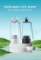 YenvQee Générateur d'eau hydrogénée portable haute concentration, alimenté par USB/électricité, type froid, bouteille en PC de qualité alimentaire, pour la maison et l'extérieur