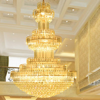 Spécifications de la maison Hall d'entrée Décorations de haute qualité Escaliers Salle à manger de luxe Foyer Lustre en cristal LED