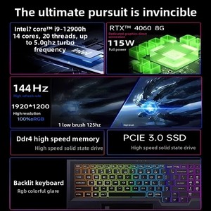 <span class=keywords><strong>Ordinateur</strong></span> <span class=keywords><strong>portable</strong></span> de jeu haute performance 16 pouces, processeur Core i9 14 cœurs 20 threads, <span class=keywords><strong>carte</strong></span> <span class=keywords><strong>graphique</strong></span> dédiée RTX4060, 8 Go de RAM, écran 1920x1200 - Product Image 2