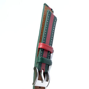 Tiras de reloj inteligente de 20mm y 22mm, correas diseñadas de cuero genuino de grano completo, correa de reloj clásica deportiva Universal para <span class=keywords><strong>Apple</strong></span> - Product Image 5