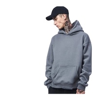 Sweat-shirts personnalisés de haute qualité pour hommes en molleton français 100% coton, avec logo personnalisé, poche, coupe ample, mode automne-hiver