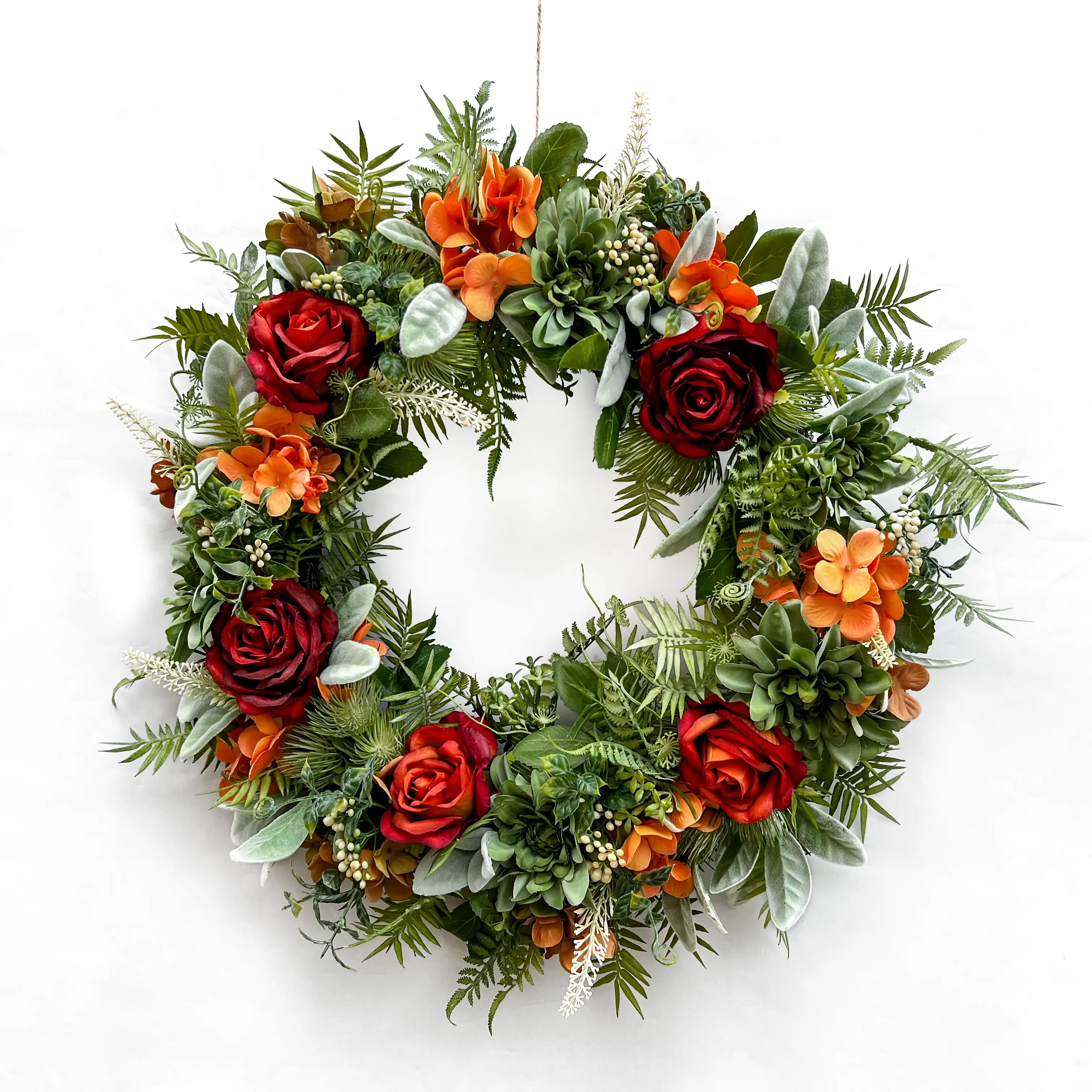 christmas decorative wreaths silk flower hanging bulk wreath