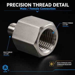 Filettature BSP da 1/8 "NPT 1/2" <span class=keywords><strong>raccordi</strong></span> <span class=keywords><strong>per</strong></span> connettori di raccordo di riduzione <span class=keywords><strong>raccordi</strong></span> <span class=keywords><strong>per</strong></span> <span class=keywords><strong>tubi</strong></span> <span class=keywords><strong>in</strong></span> <span class=keywords><strong>acciaio</strong></span> inossidabile - Product Image 4
