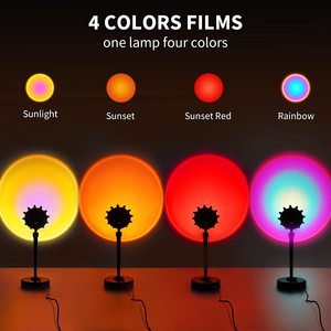 <span class=keywords><strong>Tramonto</strong></span> arcobaleno LED lampada da terra con telecomando 4 modalità 16 cambia colore Design moderno Cadrim telecomando alimentatore CC - Product Image 2