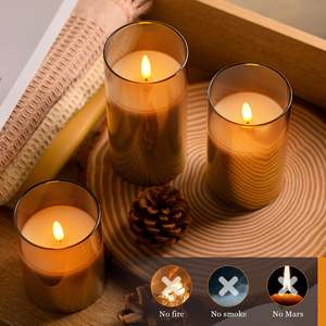 Vela LED de Cristal Dorado con Llama Realista 3D, para Decoración del Hogar, con Temporizador Remoto de 4-8 Horas, para Diwali, Navidad, Cumpleaños - Product Image 4