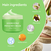 Crème pour le visage à la pistache en marque privée OEM/ODM, crème hydratante naturelle, soin hydratant naturel pour la peau avec des extraits de noix