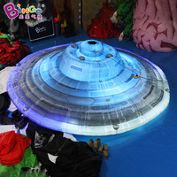Nave Espacial Inflable Personalizada Bingo, Platillo Volador Gigante Inflable con Luces LED, Publicidad Inflable, Platillo Volador Loco con Luces LED