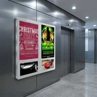 Écran d'affichage publicitaire pour ascenseur commercial LCD double face à montage mural intérieur de 18.5 + 10.1 pouces