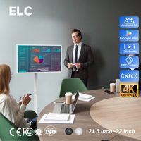 Nuevo Monitor Portátil Inteligente 4K UHD de 32 Pulgadas con Android 14 RK3576S, Pantalla Táctil Móvil con Ruedas, TV Inalámbrica con Base Rodante para Oficina