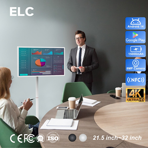 Nouvel écran intelligent portable 32 pouces 4K UHD Android 14 RK3576S, moniteur tactile mobile avec roulettes, téléviseur sans fil sur roulettes pour le bureau - Product Image 1