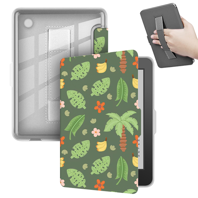 Custom Design PU Leather Case for Kindle Paperwhite 7/6 Inch Smart Case with Shockproof Protection Auto Wake & Sleep Hand Strap