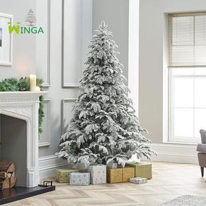 Sapin de Noël artificiel floqué de 1,80 m en pin noble, facile à assembler, style traditionnel, neige artificielle, vente en gros, personnalisation OEM prise en charge - Product Image 2