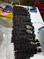 Extensiones de Cabello Remy Indio 100% Natural, Ondulado Profundo, Rizado, Mejor Precio para Cabello Rizado Natural Sin Procesar, Cabello Liso, Cabello Rizado Pixie