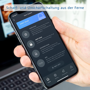 Système d'alarme portable <span class=keywords><strong>AGSHOME</strong></span> 120 dB avec 2 capteurs pour portes/fenêtres, compatible WiFi 2,4 GHz et application Tuya, détection 1-2 cm, garantie 1 an - Product Image 4