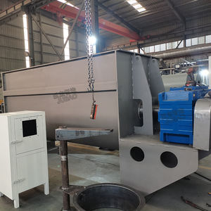 工業用水平セメントモルタルパテ粉末ミキサーリボンブレンダー機 - Product Image 5