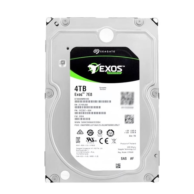 New 4TB SAS HDD EXOS 7E8 ST4000NM0125 Enterprise 4TB 3.5 Inch 7200RPM SAS 12.0 GB/S 128MB Enterprise Hard Drive For Seagate