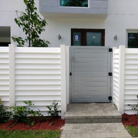 Panneau de clôture à persiennes semi-occultantes en PVC de 1,80 m, écran d'intimité durable pour l'extérieur, pour jardin et villa
