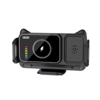 Support de téléphone universel pliable Q300 avec chargeur de voiture sans fil 15W à rotation 360° et support Type C