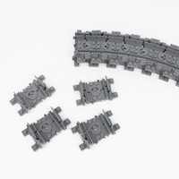 Blocs de construction en plastique DELO TOYS, ensemble de rails de train, 20 pièces, pour les enfants de 8 à 13 ans, pièces détachées