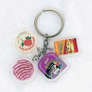 Customizable Anime Plastic Clear Acrylic Keychain with Glitter Words Printed New UV Printing Technology Make Your Own Design - Product Image 1