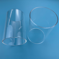Tube en verre de quartz poli au feu transparent de grand diamètre personnalisé tuyau de quartz clair pour les services de pliage, de coupe et de soudage
