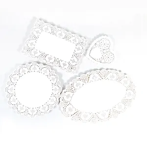 ขายส่งกระดาษลูกไม้ทรงกลมขนาดต่างๆ กระดาษลูกไม้สี่เหลี่ยม Doilies