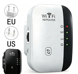 Répéteur <span class=keywords><strong>WiFi</strong></span> 300 Mbps, <span class=keywords><strong>amplificateur</strong></span> de signal sans fil, extension de portée, routeur domestique, WPS, cryptage en un clic, configuration facile, 50 m - Product Image 1