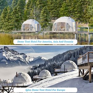 Carpa Domo Geodésica Transparente con Estructura de Acero para Glamping, Modelo YT-DL-131, en Venta - Product Image 4