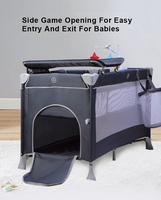 Lit bébé pliant personnalisé OEM avec lit d'appoint mobile 0-6 ans, vente chaude, pour chambre et hôpital, avec logo