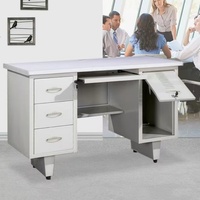 Bureau moderne en acier et métal pour bureau à domicile, chambre à coucher et bureau, école et hôpital, table d'ordinateur avec tiroirs, meubles en fer
