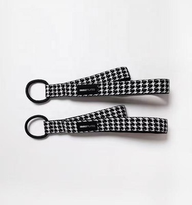 Sangles doubles pour Pilates, équipement de club Reformer, accessoires d'exercice de yoga, tissus pour studios, nylon pied-de-poule <span class=keywords><strong>INIKO</strong></span> noir et blanc - Product Image 1