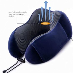 JX1 2025 Nouveau coussin de voyage ergonomique en velours lavable avec support cervical en mousse à mémoire de forme en forme de U pour avion / bureau - Product Image 3
