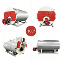 Chaudière à vapeur industrielle WNS à circulation naturelle basse pression, sans installation, à gaz, diesel ou mazout, à tubes de fumée, à allumage automatique