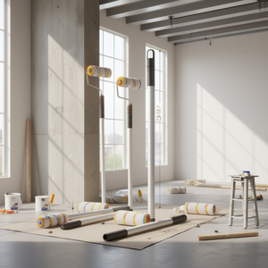 Barra telescópica metálica de extensión de 2m, 3m, 4m, 6m, 9m para rodillo de pintura, techos altos y paredes, duradera y con fácil agarre. - Product Image 1