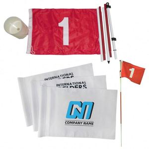 Drapeau de golf portable personnalisé avec logo et impression sur mesure, prix d'usine - Product Image 1
