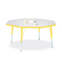 Mobilier scolaire Bureau d'étudiant Table d'activité octogonale réglable en stratifié