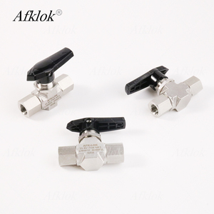 Válvula de bola de alta presión manual de 6000PSI 1/4in hembra NPT Acero inoxidable 316L para aire nitrógeno oxígeno dióxido de carbono Gas Natural - Product Image 2