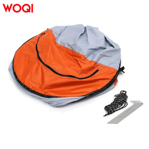 Tente de douche instantanée légère et portable Woqi 120x120x190cm, imperméable, pop-up, pour camping en plein air, couleur orange - Product Image 2