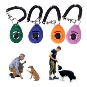 Clicker de formation pour animaux de compagnie en plastique écologique en gros-Cliqueurs ergonomiques pour chiens et chats avec poignée de doigt et son clair fort - Product Image 1