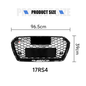 Yinhua กระจังหน้าแบบตาข่ายรังผึ้งสีดำ S4 17-19 A4ตะแกรง17RS4สำหรับรถยนต์ - Product Image 3