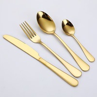Ensemble de couverts de luxe en acier inoxydable doré pour restaurant, 24 pièces avec boîte cadeau, cuillère, fourchette, couteau, ensemble de couverts pour la maison, mariage
