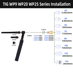 OEM tùy chỉnh <span class=keywords><strong>Tig</strong></span> Phụ Kiện Set Hàn ngọn đuốc hàng tiêu dùng vòi phun thạch anh Cup cho wp9 wp17 Wp18 <span class=keywords><strong>Tig</strong></span> ngọn đuốc - Product Image 6