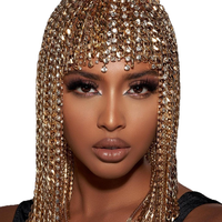 Bandeau de mariée simple, chaîne de cheveux en strass pour femmes, accessoire de cheveux bohème indien, bijoux en alliage