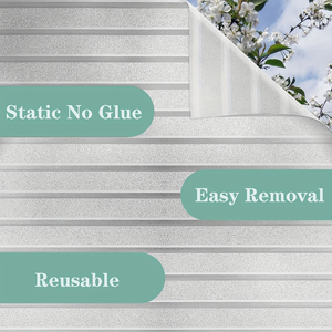 Film adhésif décoratif givré en PVC pour fenêtres, motif stores épais, pour vitres et cloisons <span class=keywords><strong>de</strong></span> bureaux et <span class=keywords><strong>de</strong></span> maisons - Product Image 5