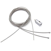 Kit de suspension pour luminaire réglable, câble en acier, pince à câble, avec queue de cochon
